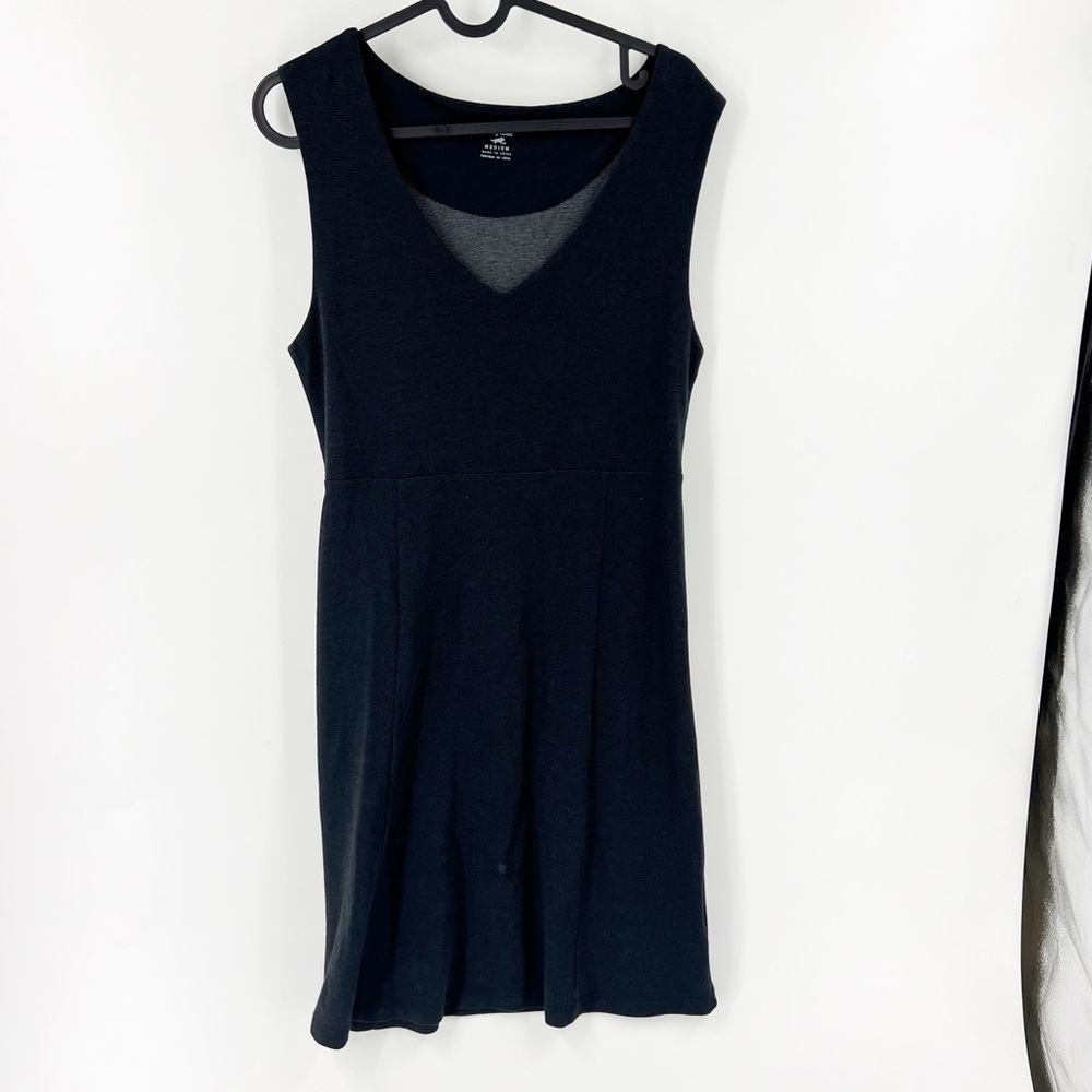 ✅ TOAD & CO BLACK V-NECK CASUAL DRESS SIZE MEDIUM‎